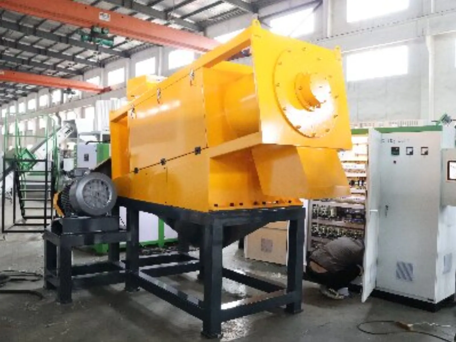 How is a high speed friction washer removes impurity on plastic film