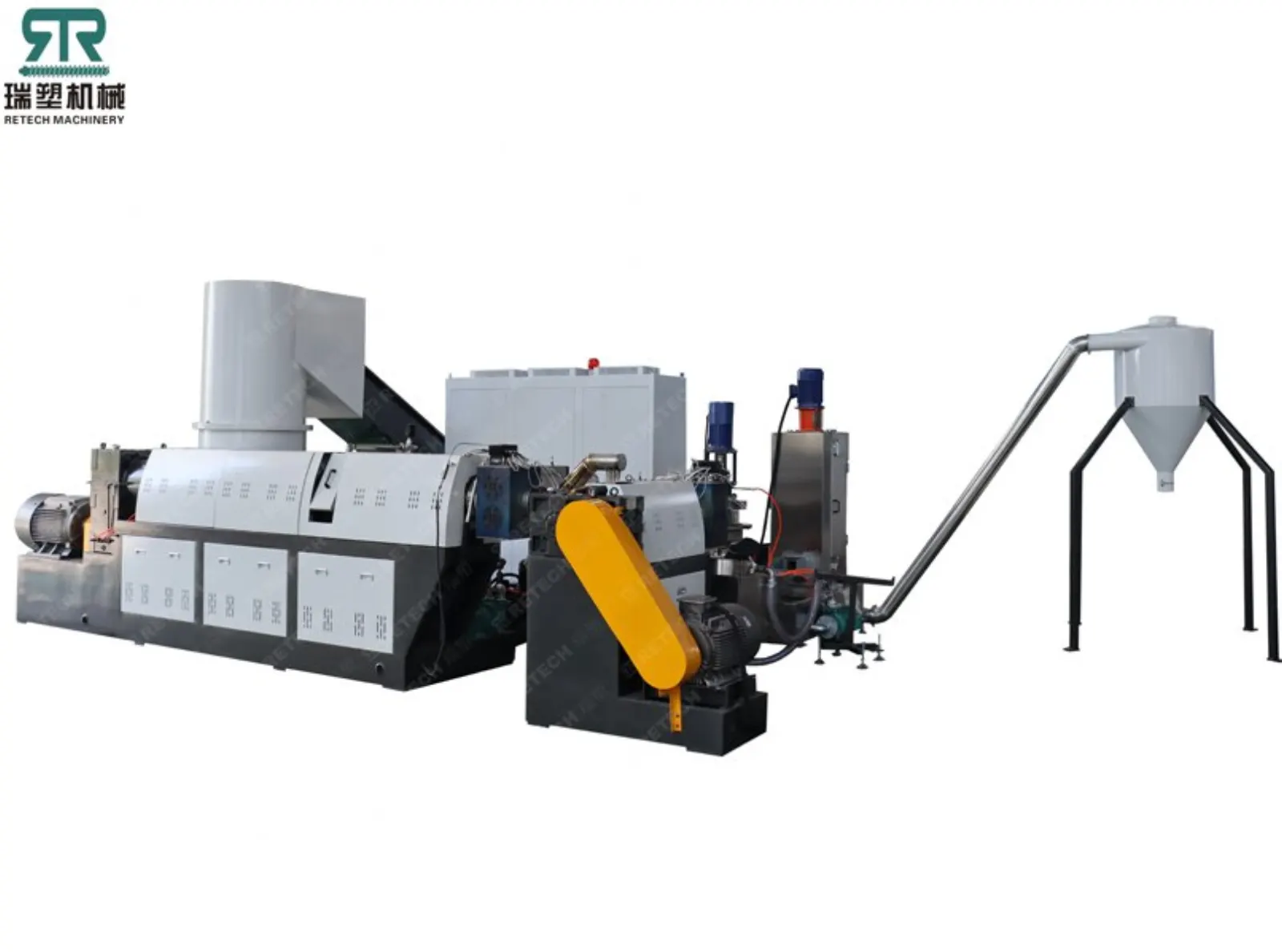 Plastic squeezing pelletizing machine