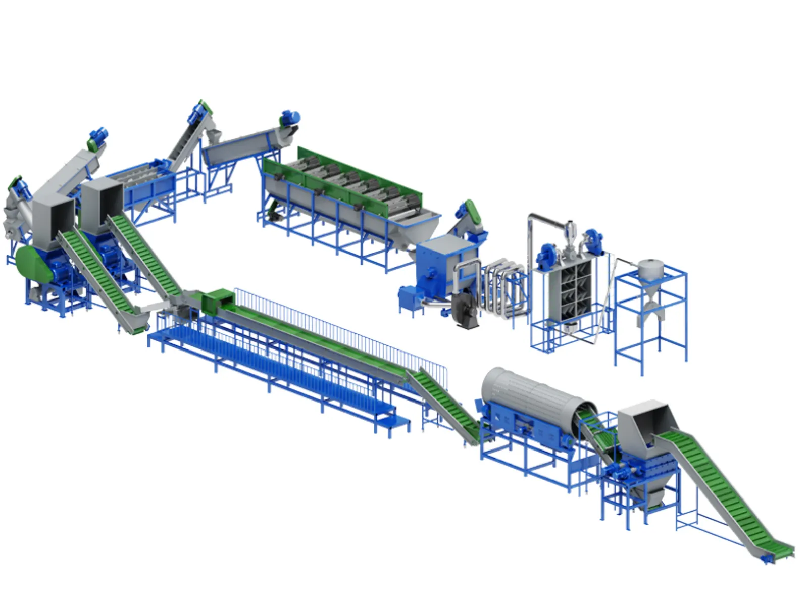 HDPE PP Milk Bottle Rigid Washing Recycling Line