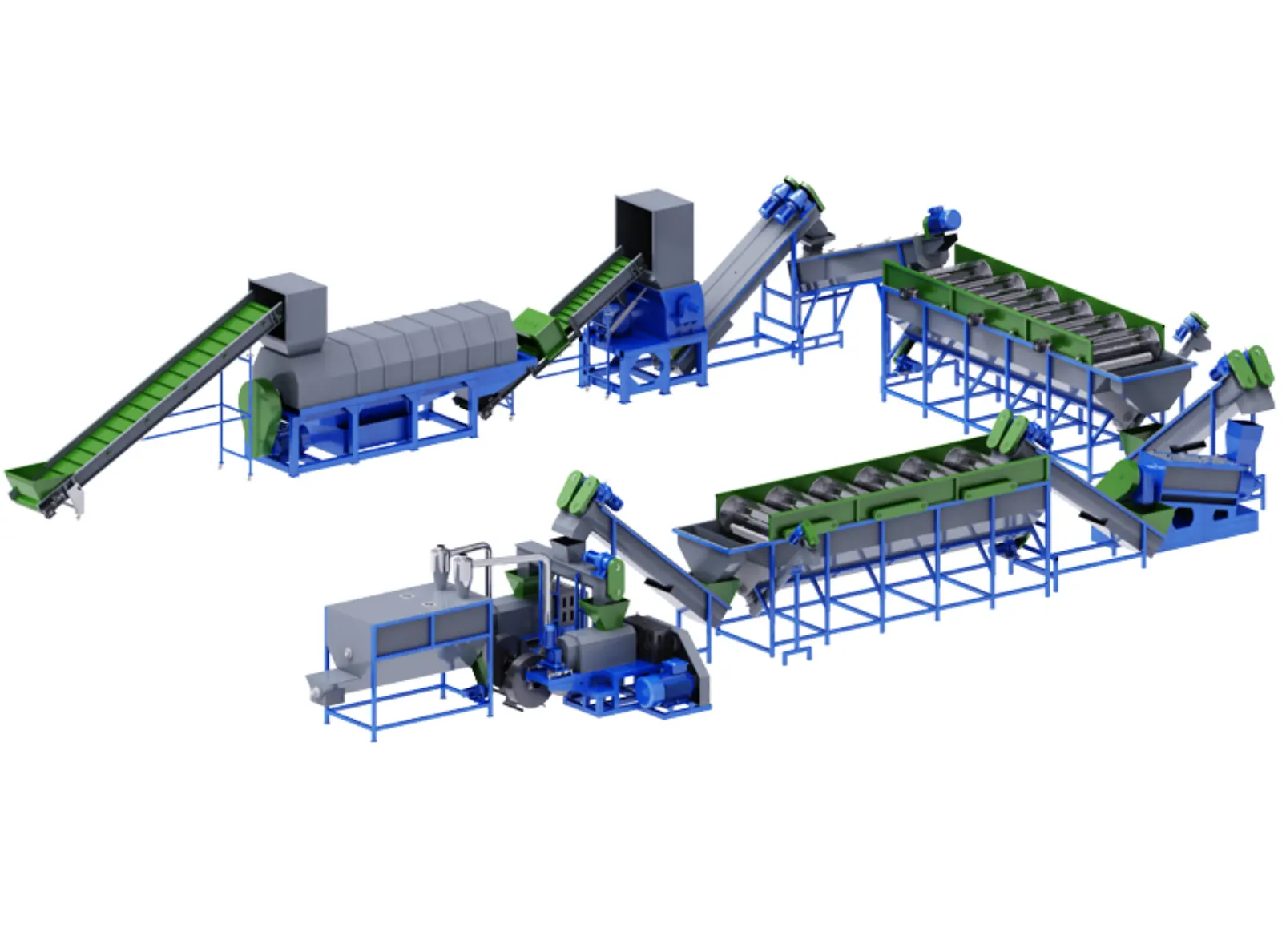 LDPE LLDPE Film Shredding Crushing Recycling Washing Line