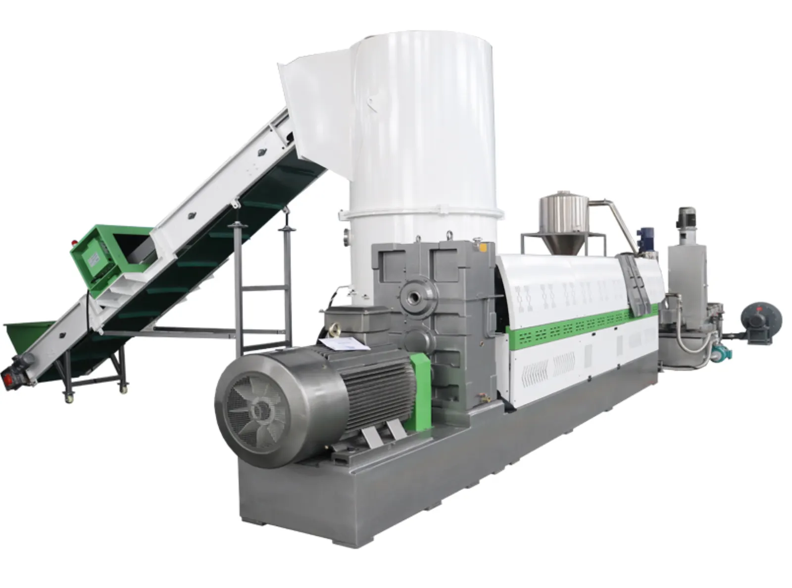 Plastic film bag recycling pelletizing machine