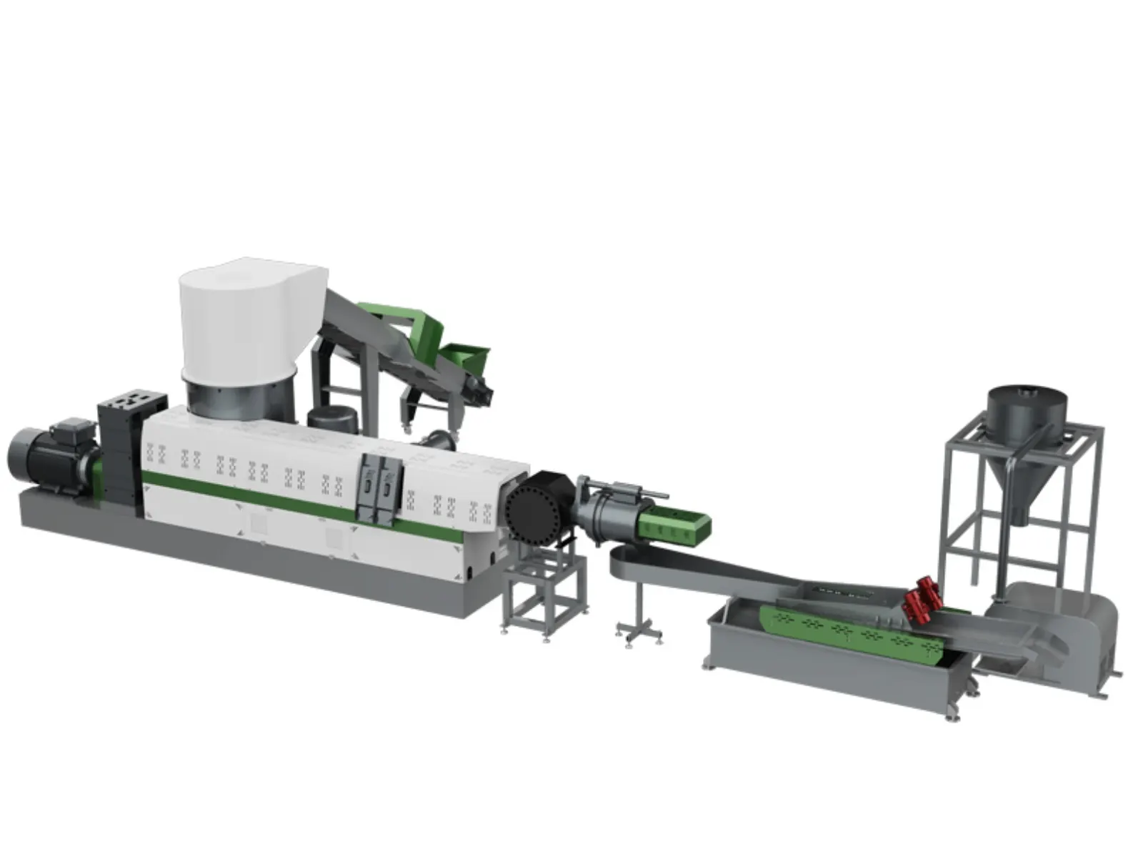 Plastic HDPE PP Rigid Crushed Flakes Pelletizing Line