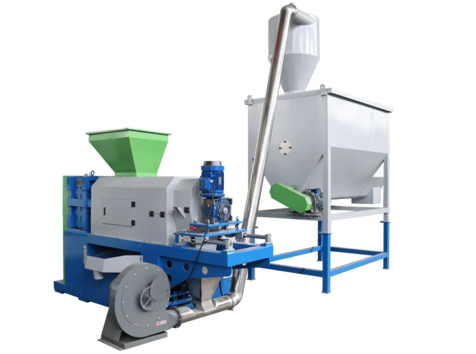 Machine d'essorage et de séchage pour films plastiques PE et sacs tissés PP