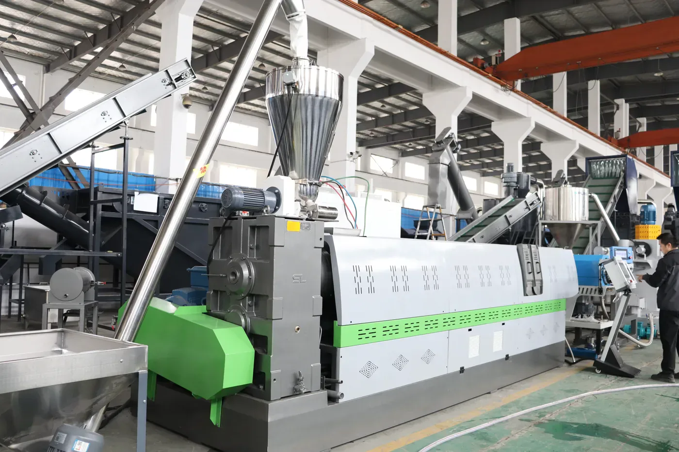 Retech customized recycling plants on the shop floor
