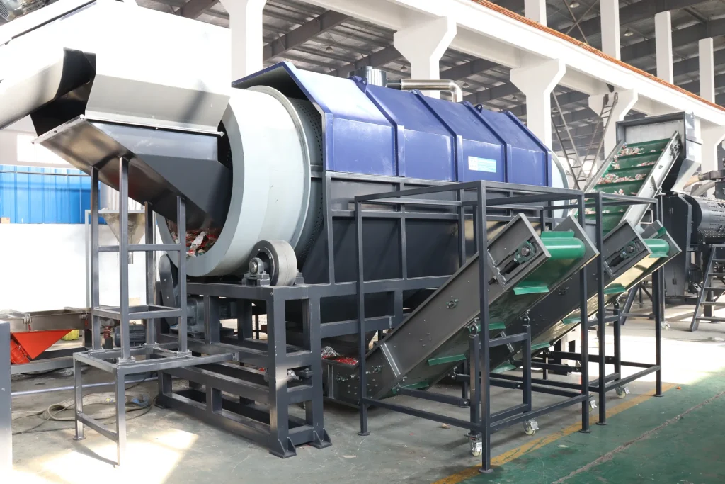 HDPE PP bottle washing line hot washing drum