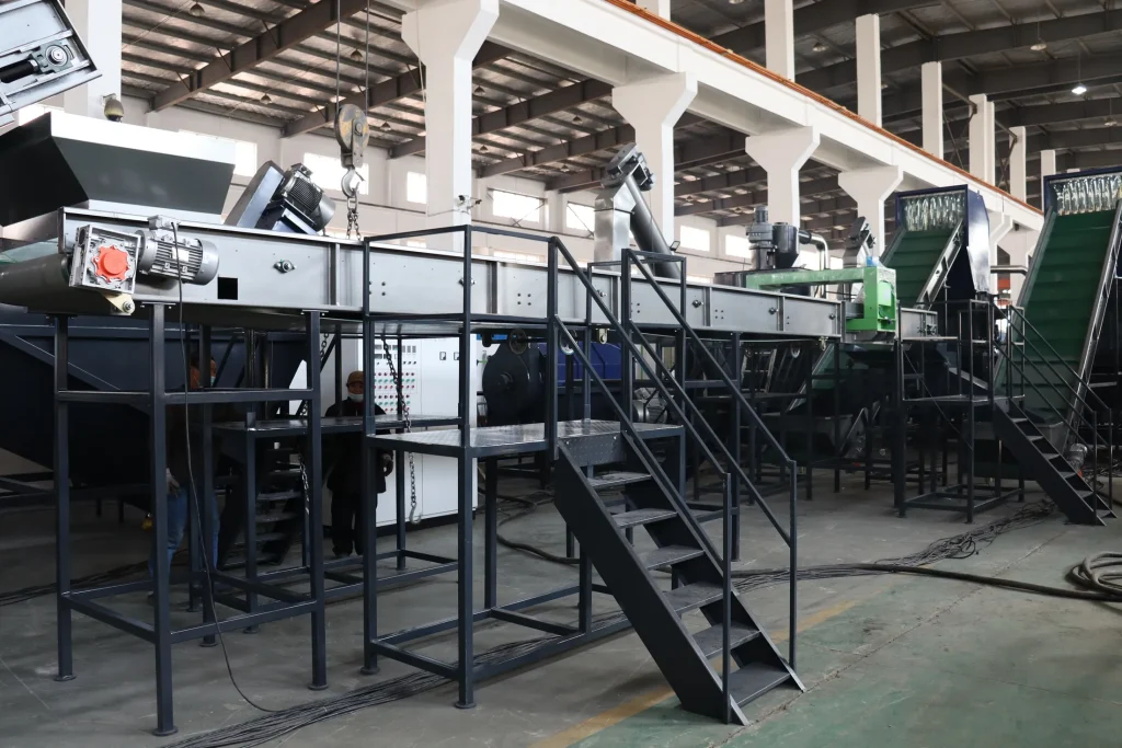 PET bottle washing line complete line overview in the workshop