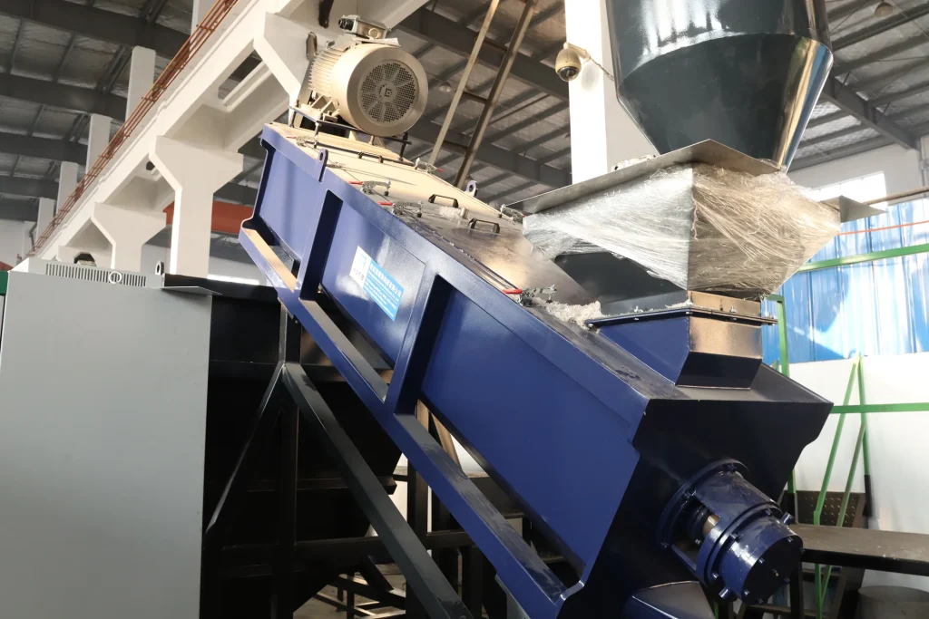 PET bottle washing line dewatering and drying section