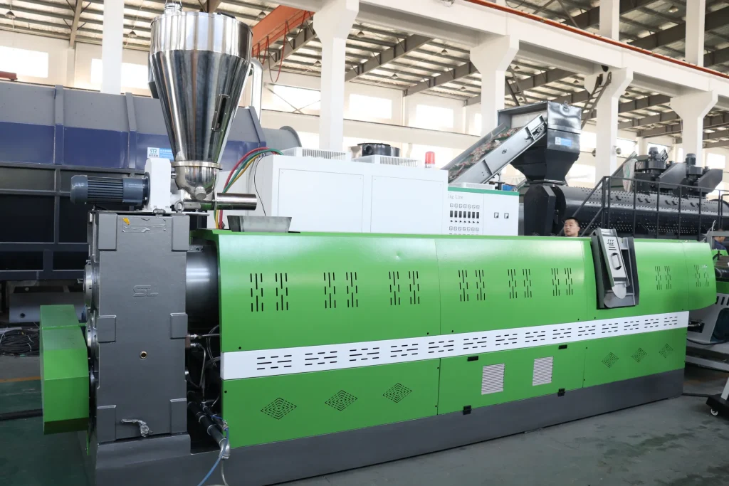 HDPE PP rigid flake pelletizing line extruder